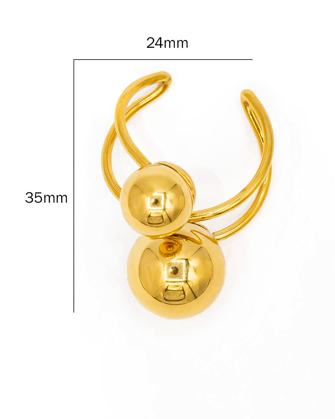 Anillo balines chunky