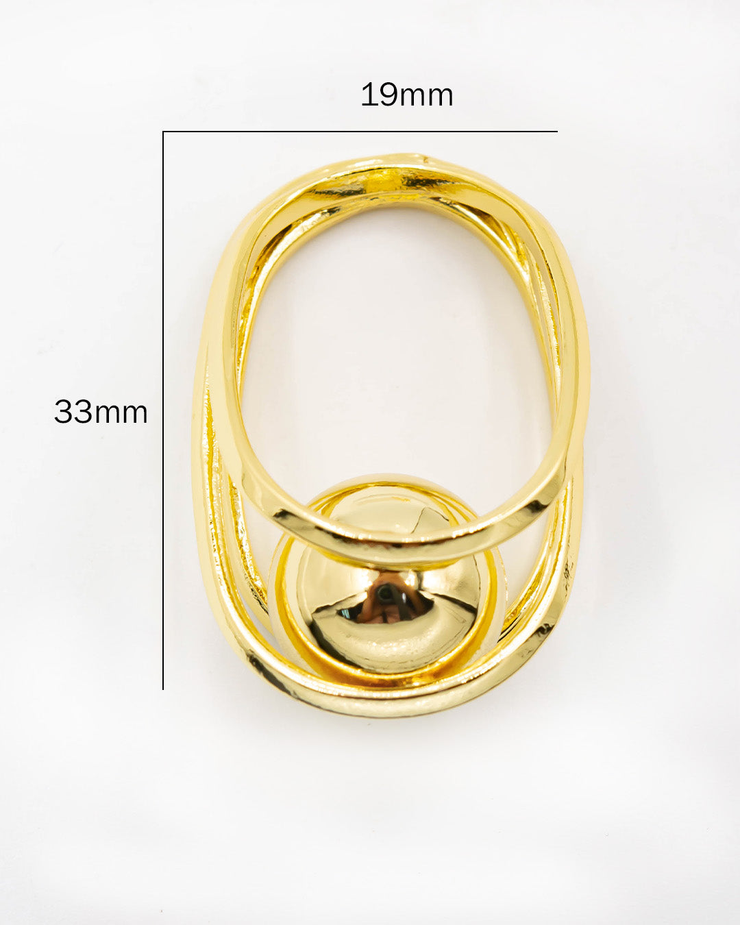 Anillo triple con balín