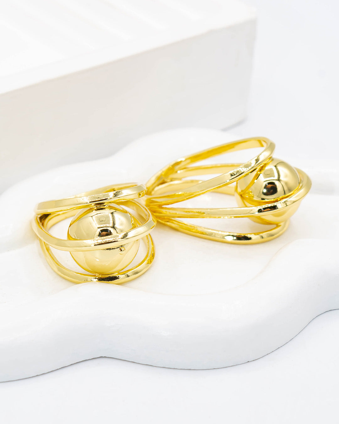 Anillo triple con balín