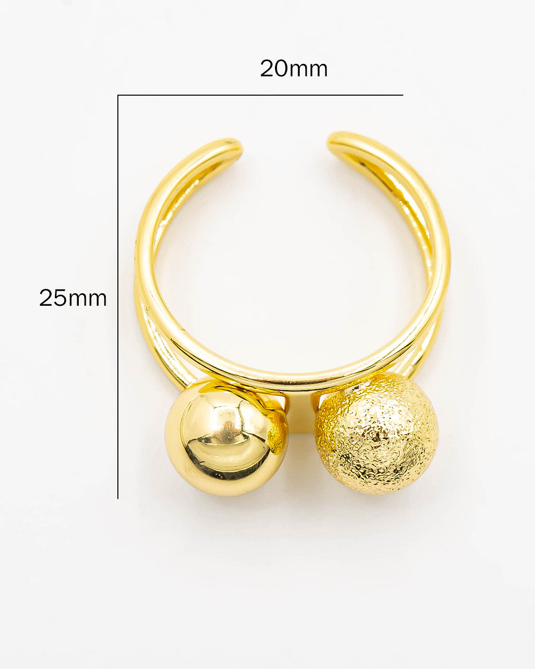 Anillo doble con balines