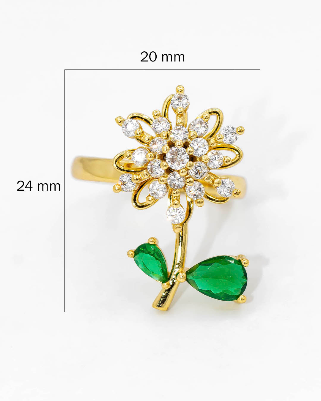 Anillo giratorio flor