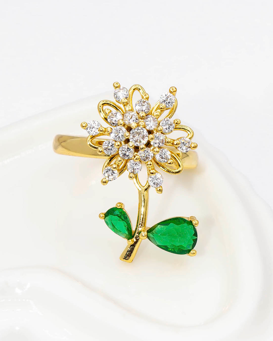 Anillo giratorio flor