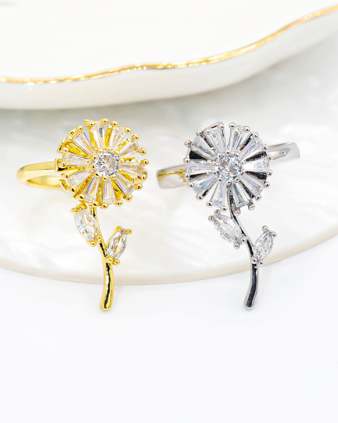 Anillo giratorio flor