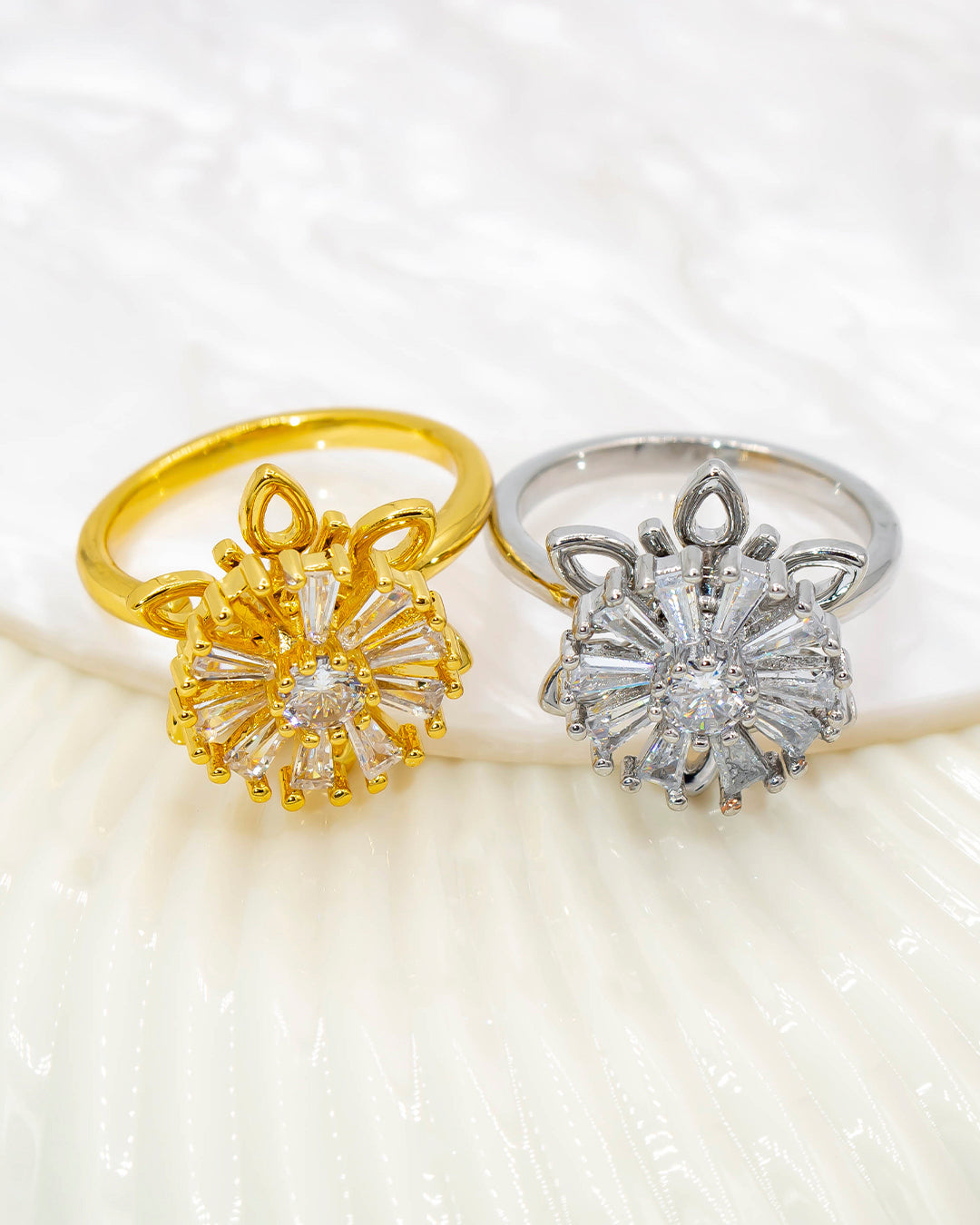 Anillo giratorio flor