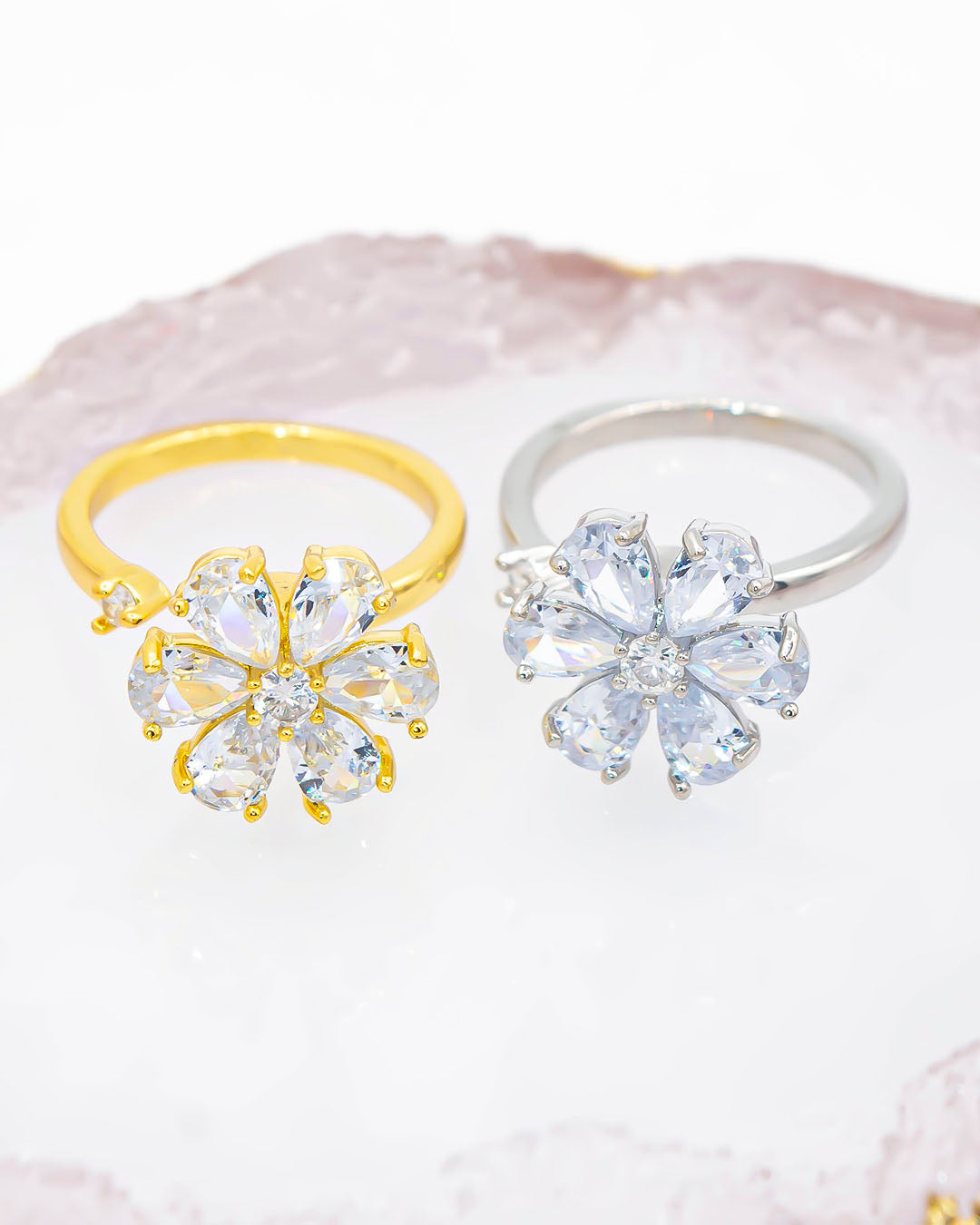 Anillo giratorio flor