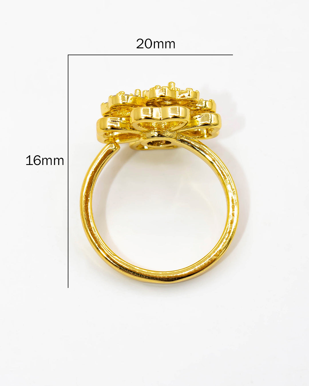 Anillo giratorio flor