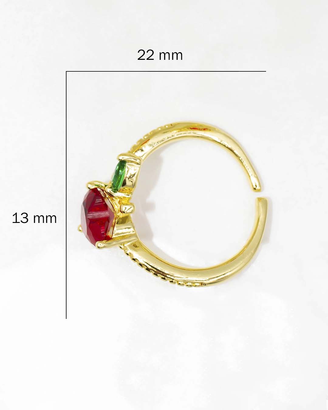 Anillo manzana corazón