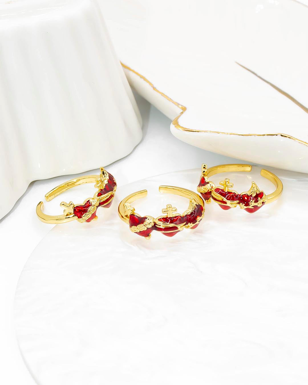 Anillo corazones sagrados