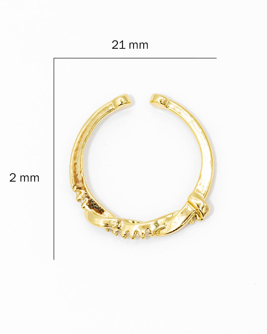 Anillo delgado trenzado