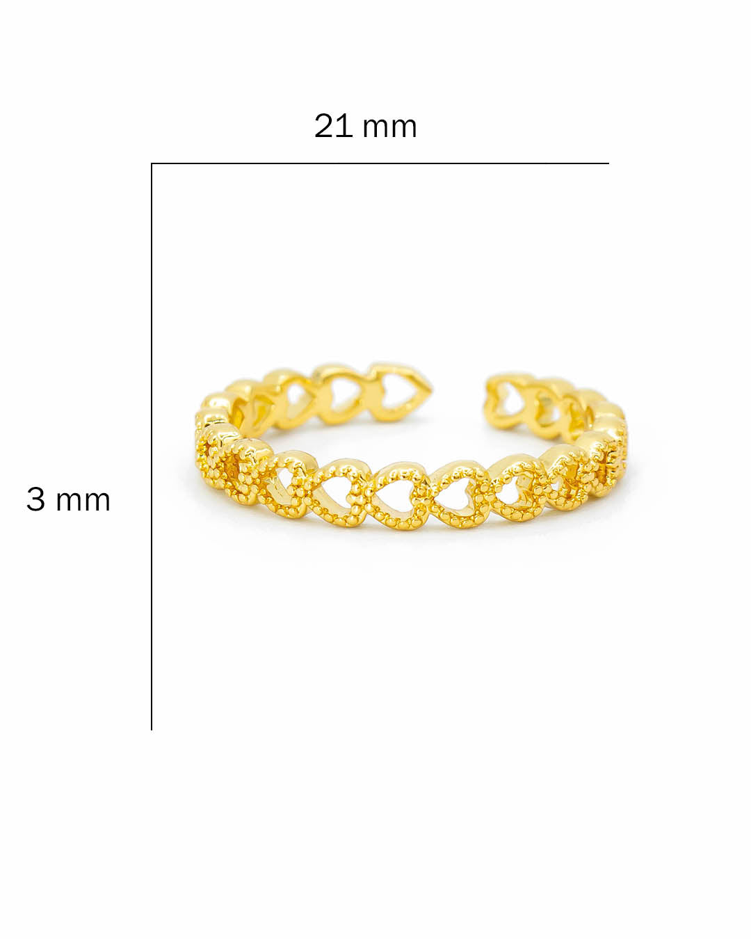 Anillo corazón seguido