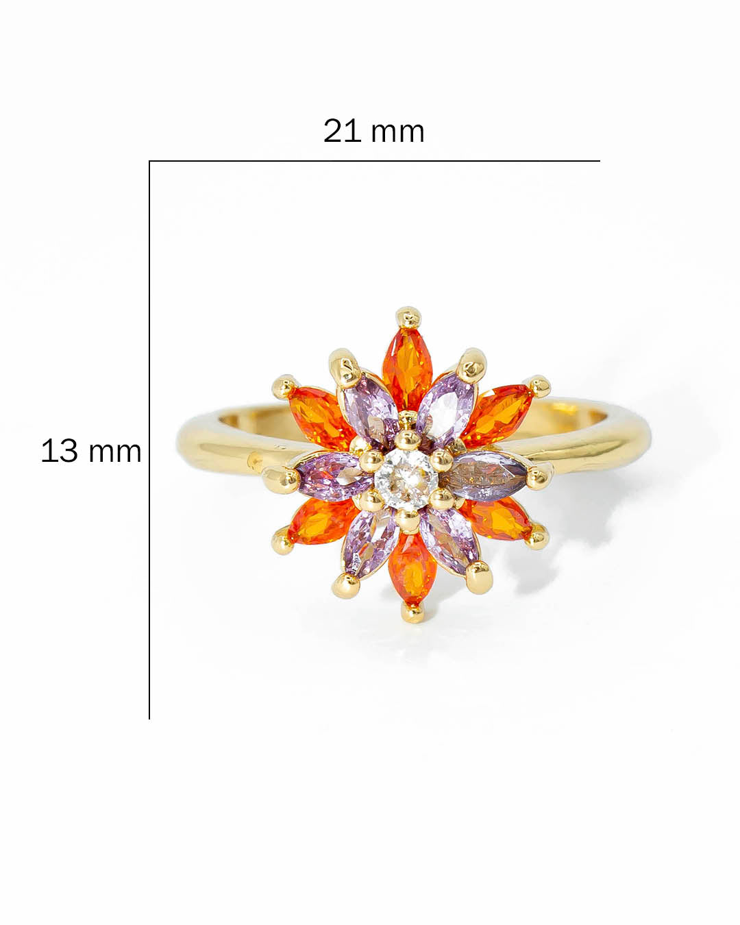 Anillo doble flor