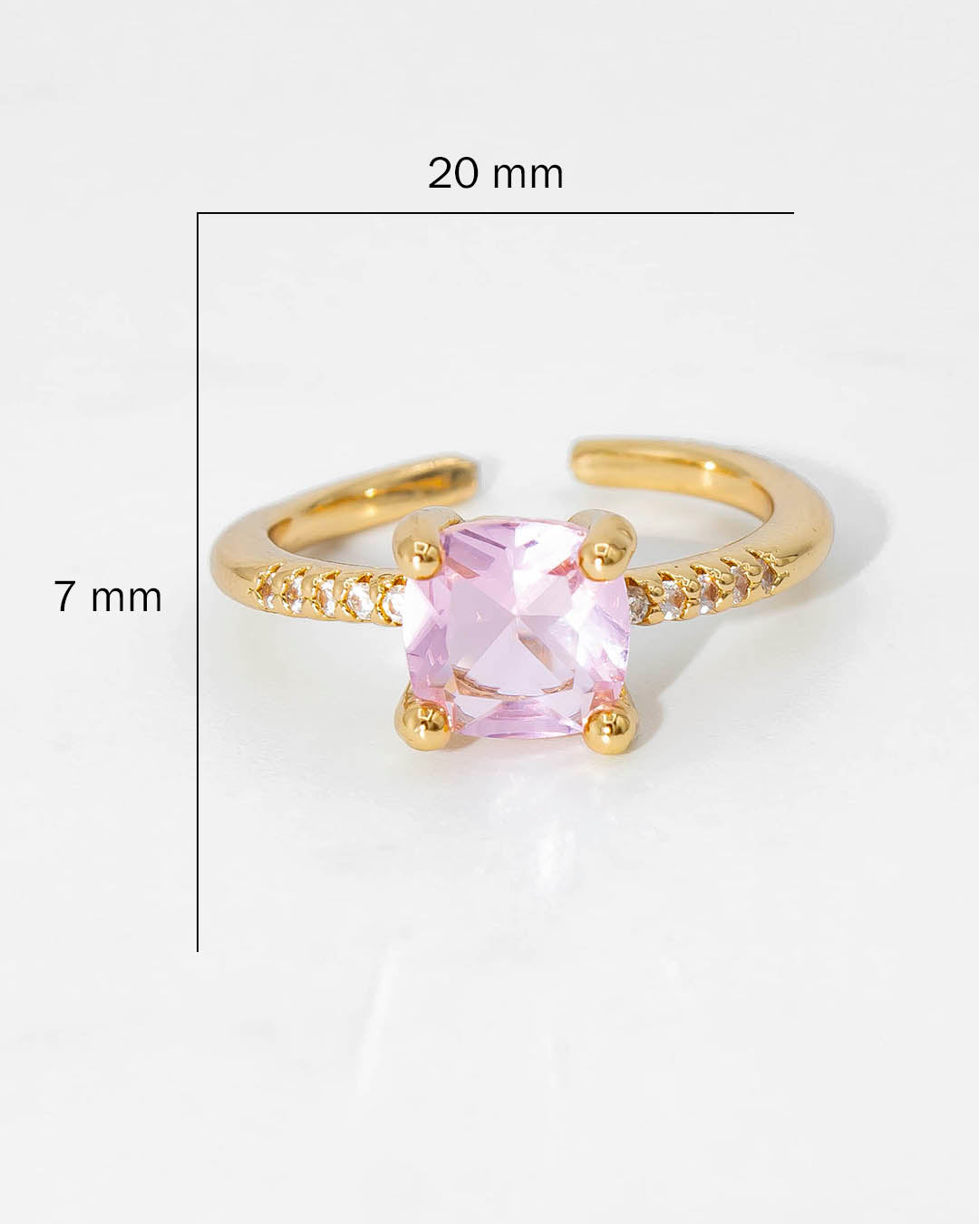 Anillo piedra cuadrada