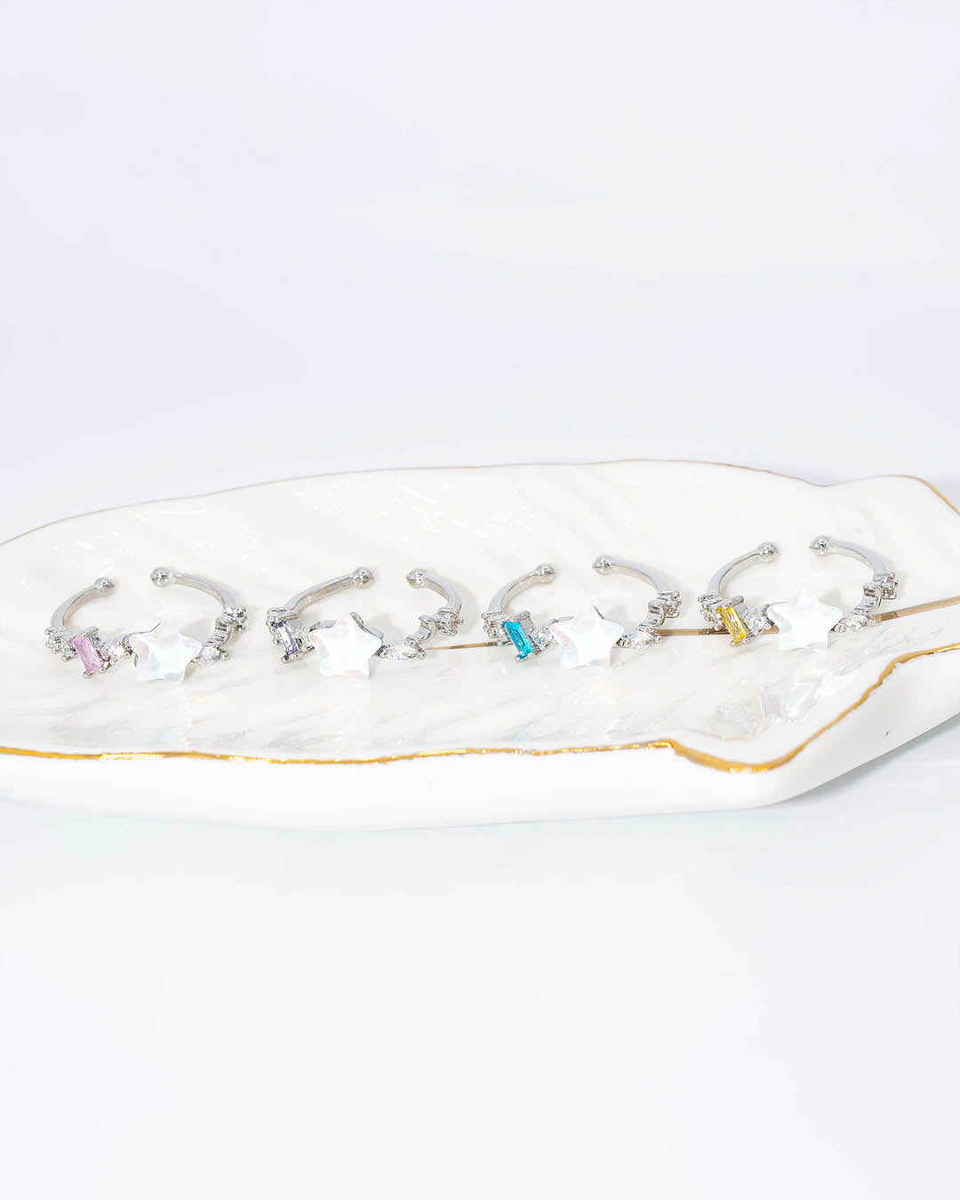 Anillo estrella blanca