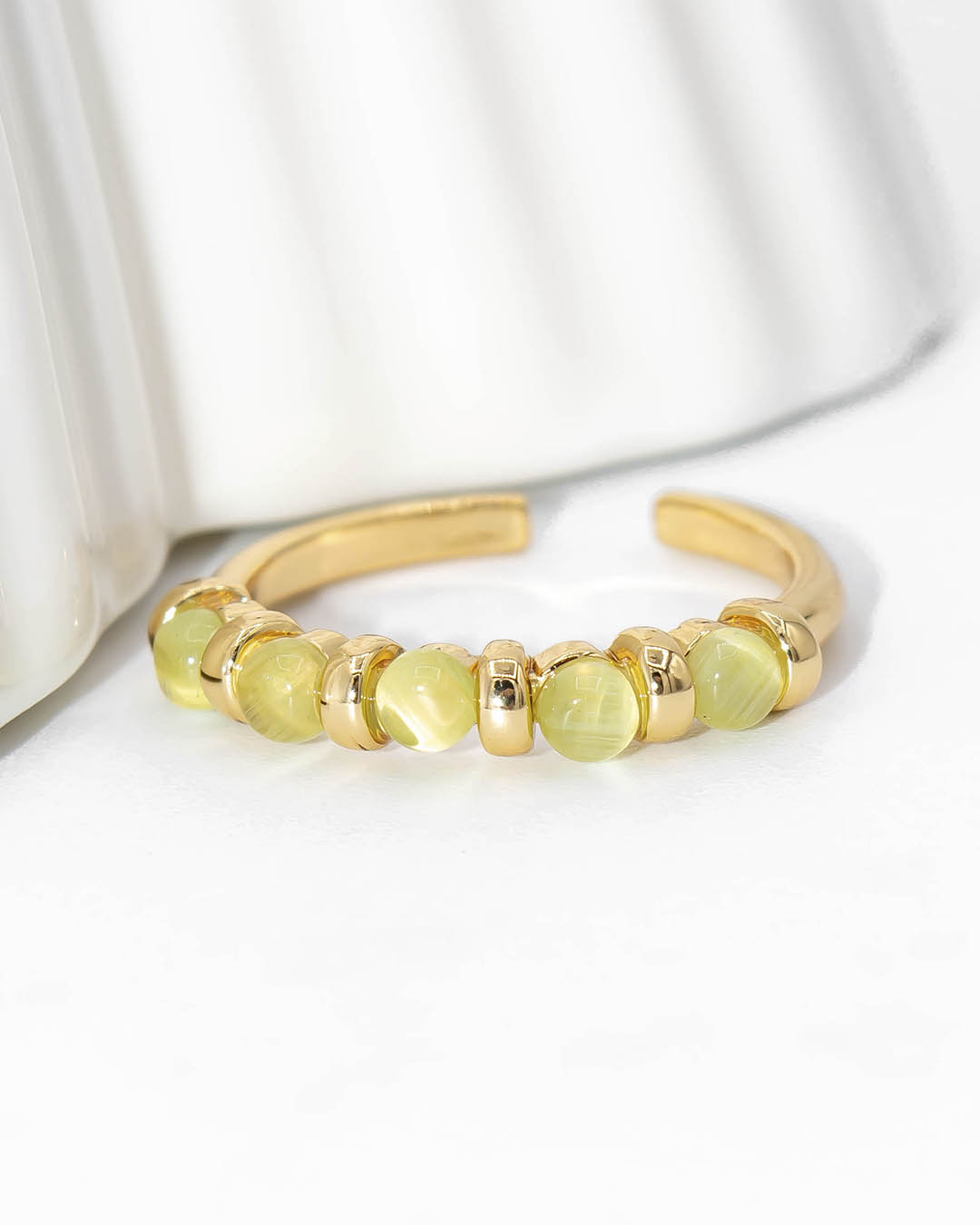 Anillo perla cristalizada