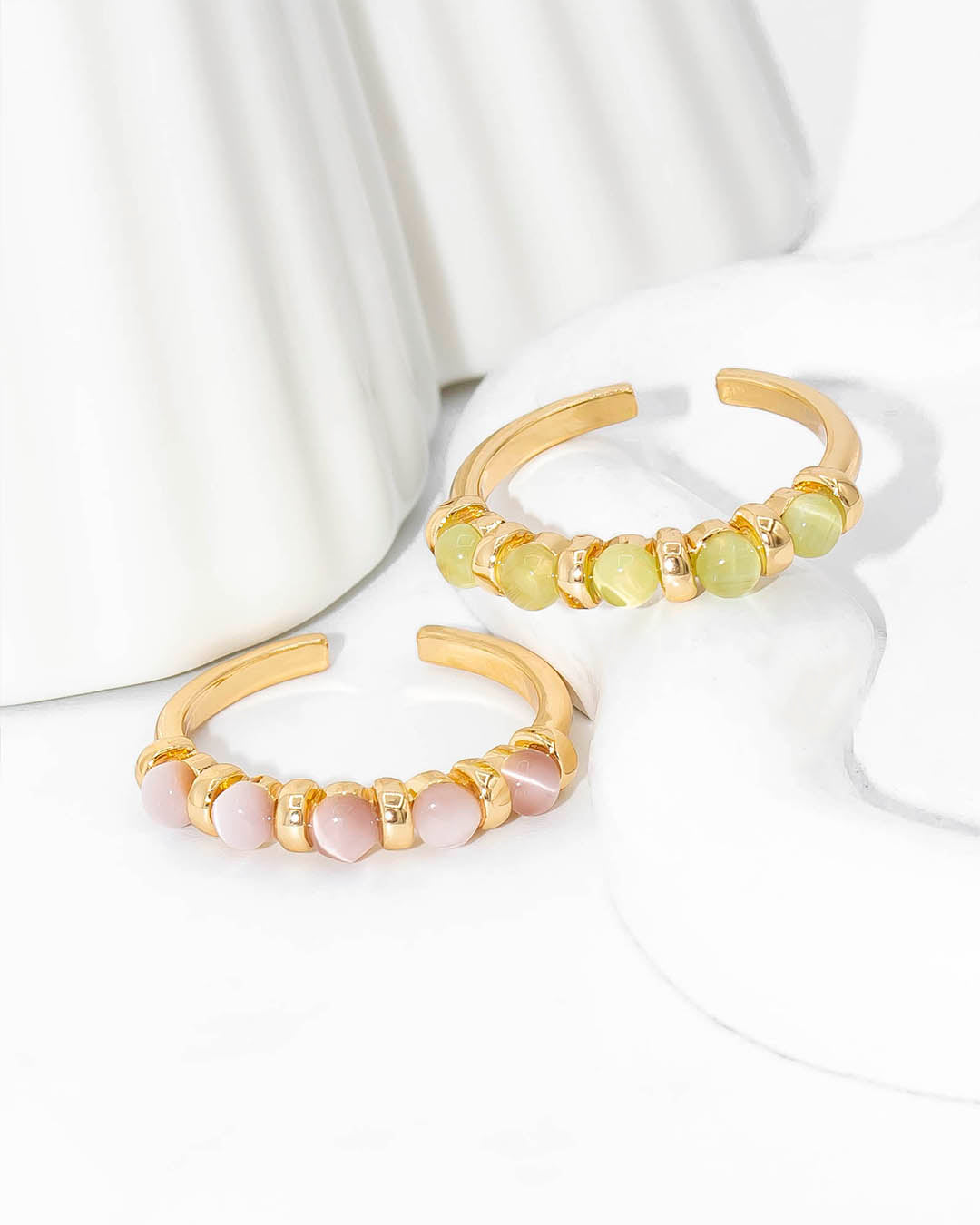 Anillo perla cristalizada