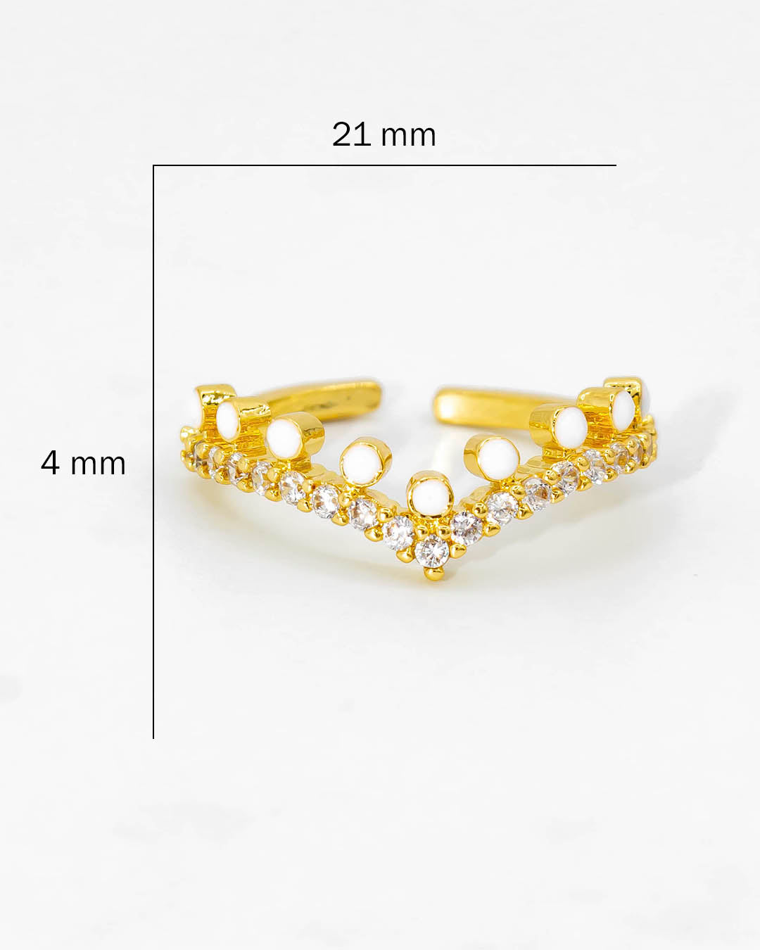 Anillo círculos blancos