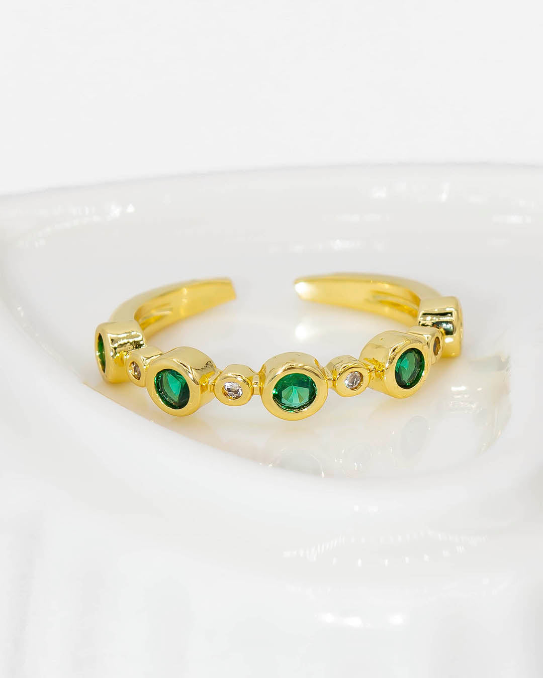 Anillo circón verde