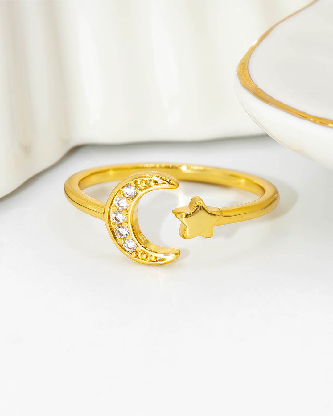 Anillo luna y estrella