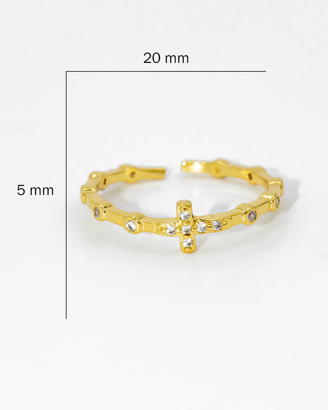 Anillo cruz y puntos