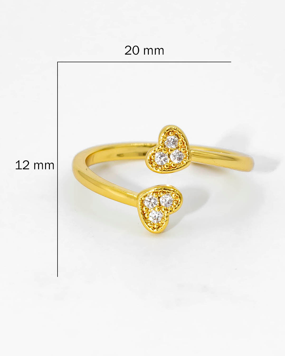 Anillo doble corazón