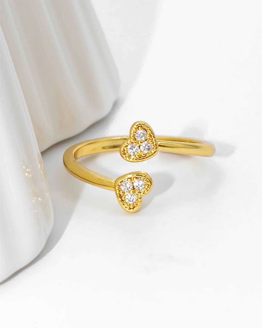 Anillo doble corazón