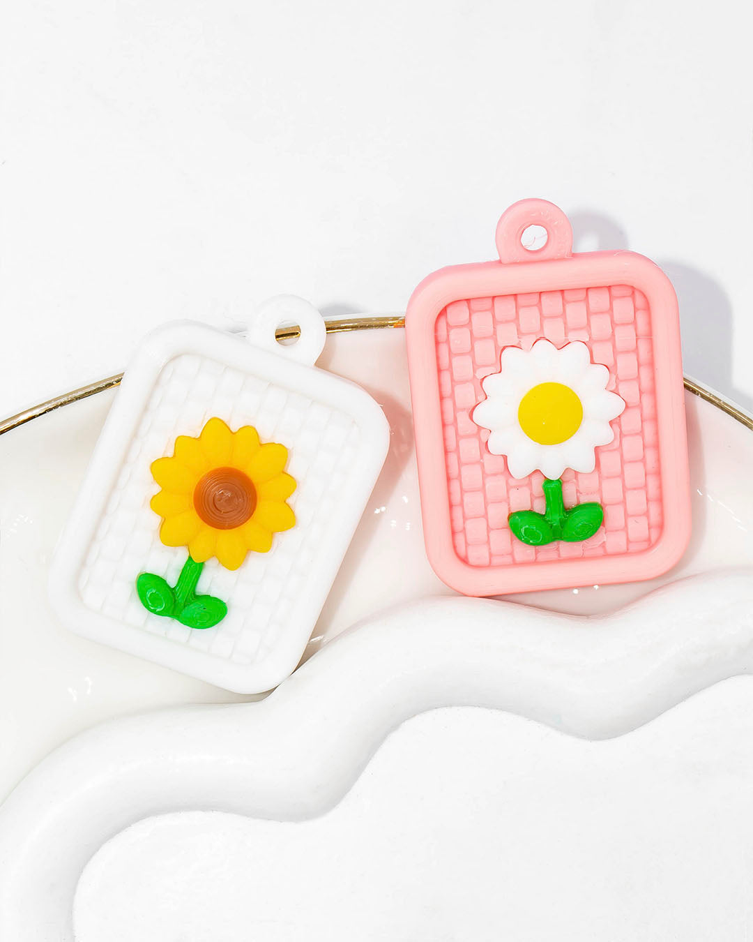 Dije girasol y margarita
