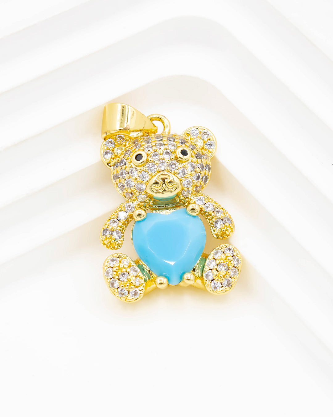 Dije oso piedra corazón