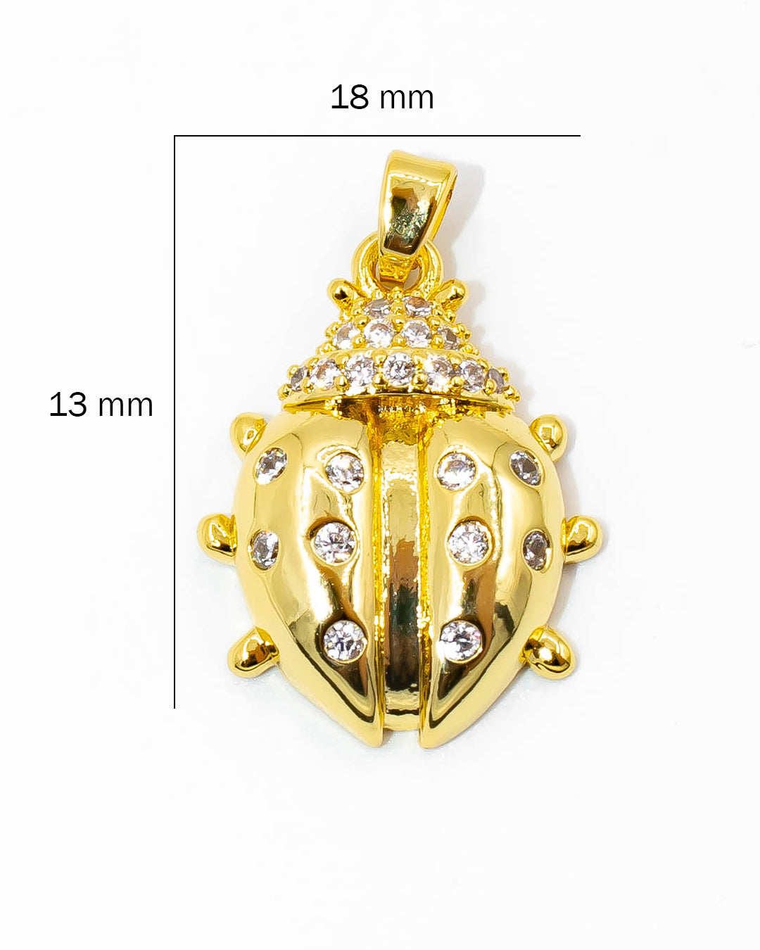 Dije mariquita dorado