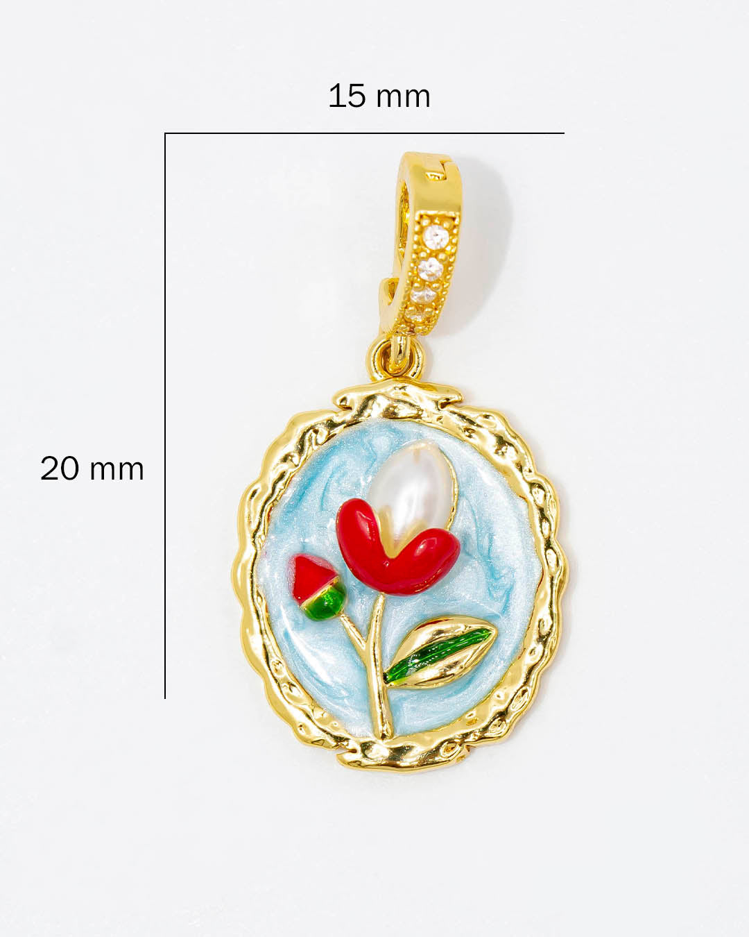 Dije broche tulipán