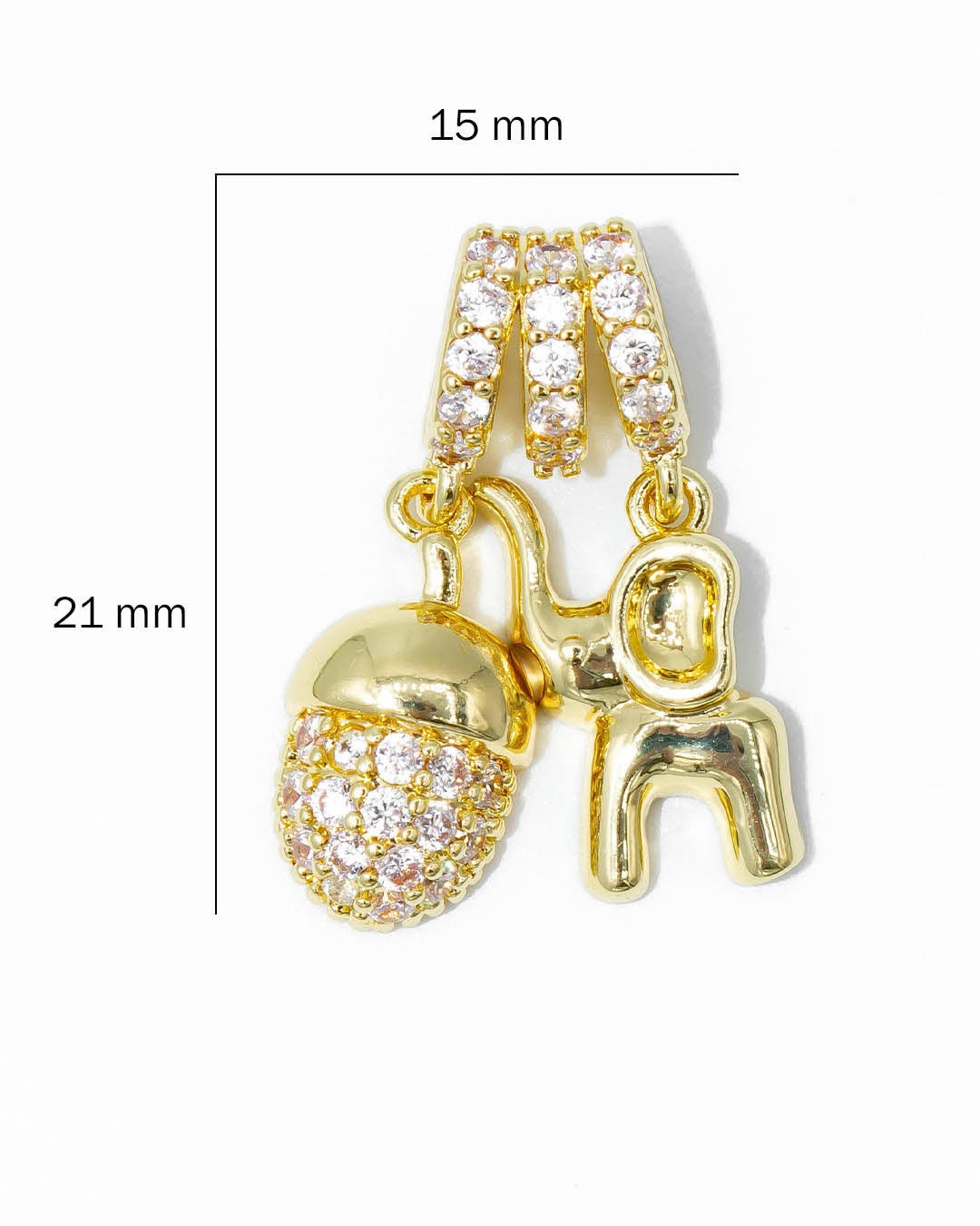 Dije elefante y bellota