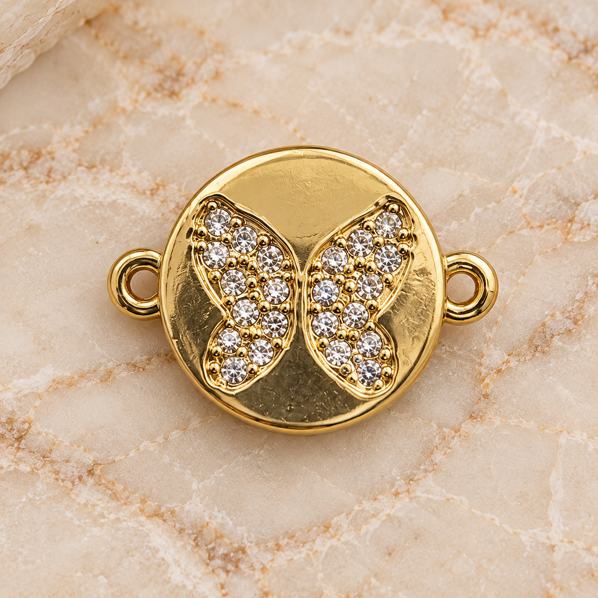 Dije pulsera placa mariposa