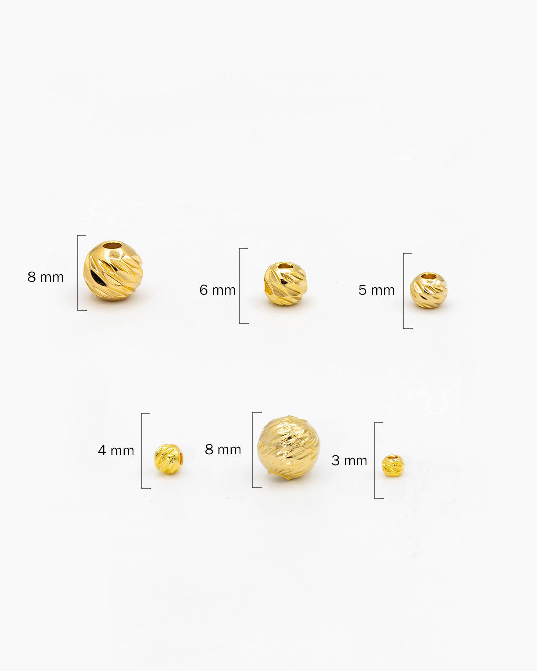 Oro laminado balín diamantado