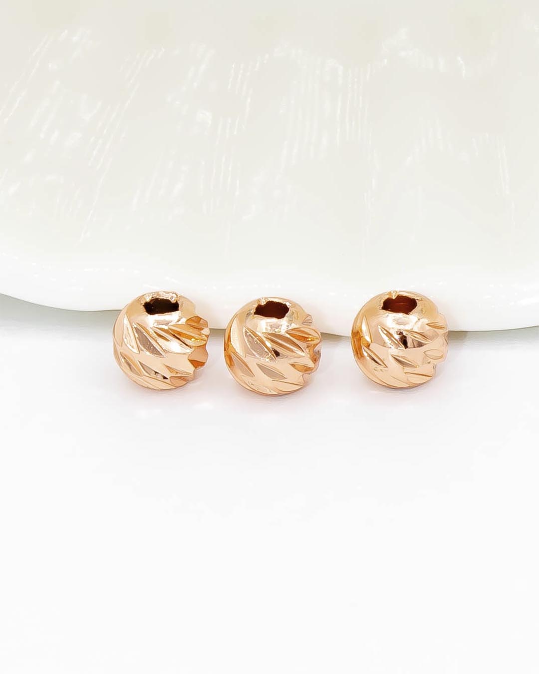 Balin grabado rosa 6 mm