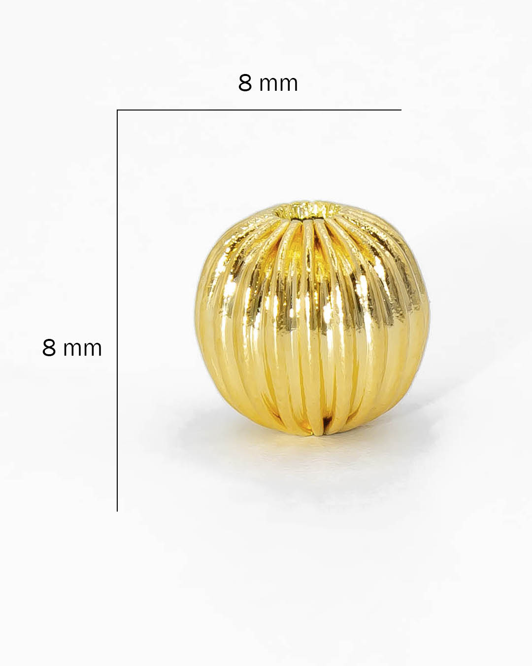 Oro laminado balín 8mm rayado