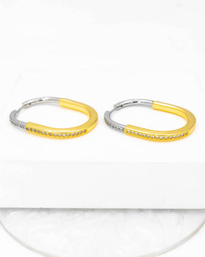 Candonga circones dorada con plateada