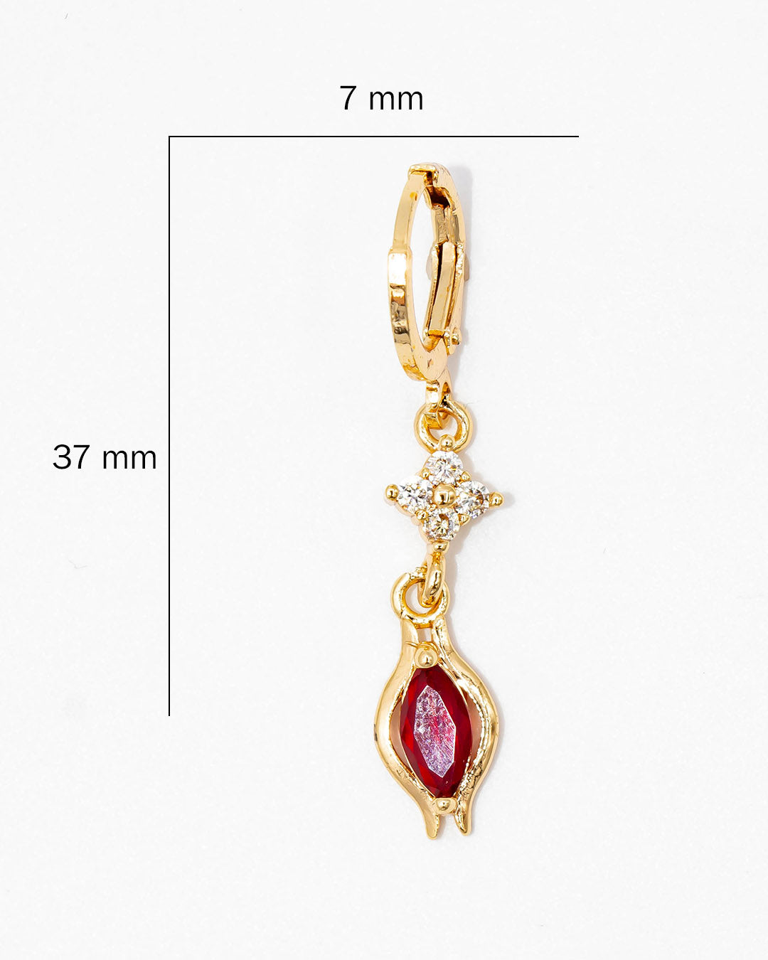 Candonga piedra colgante roja