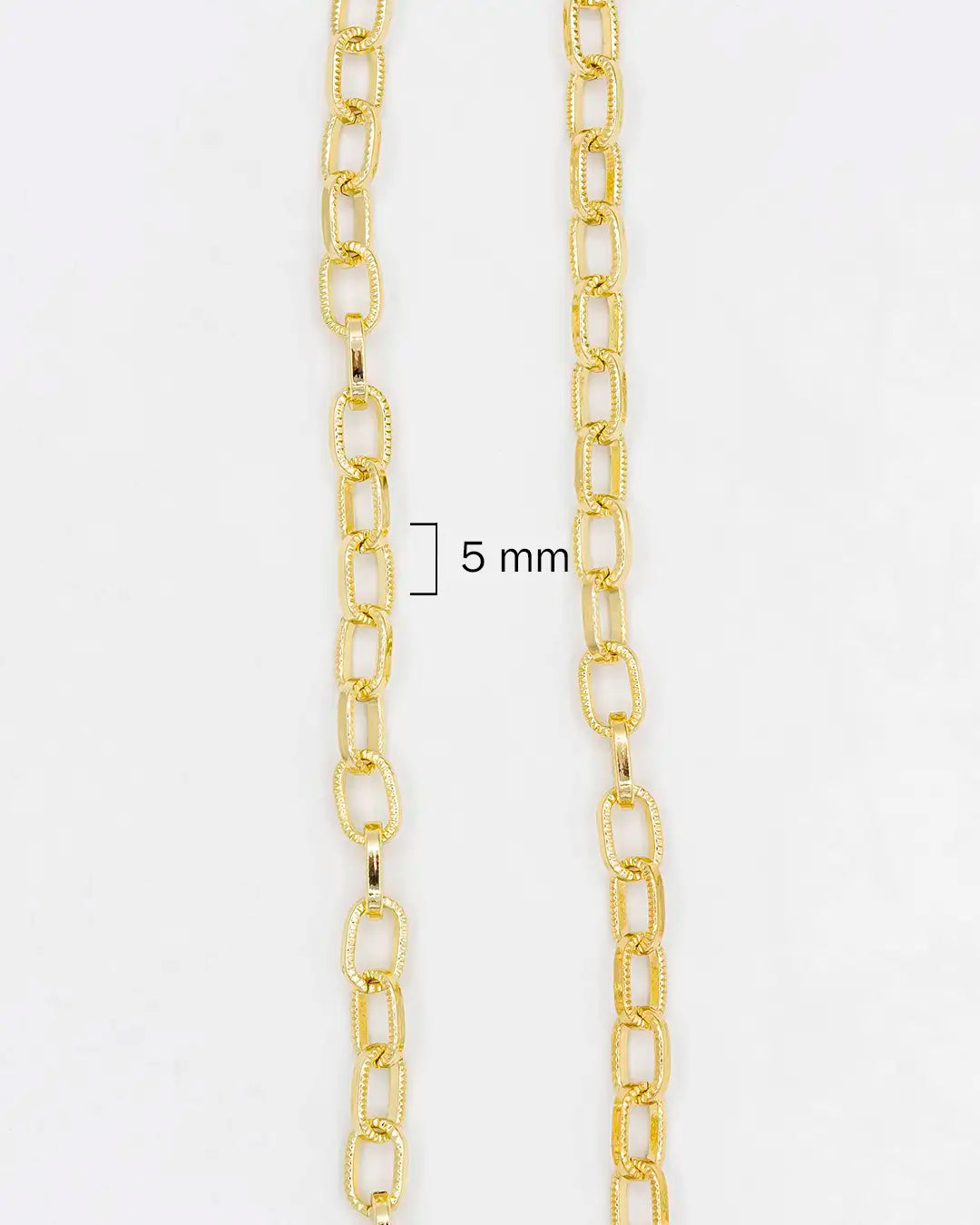 Cadena eslabón rayada por metro