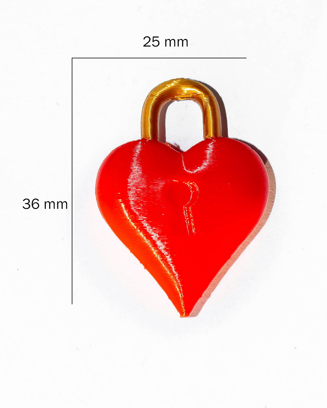 Dije corazón candado