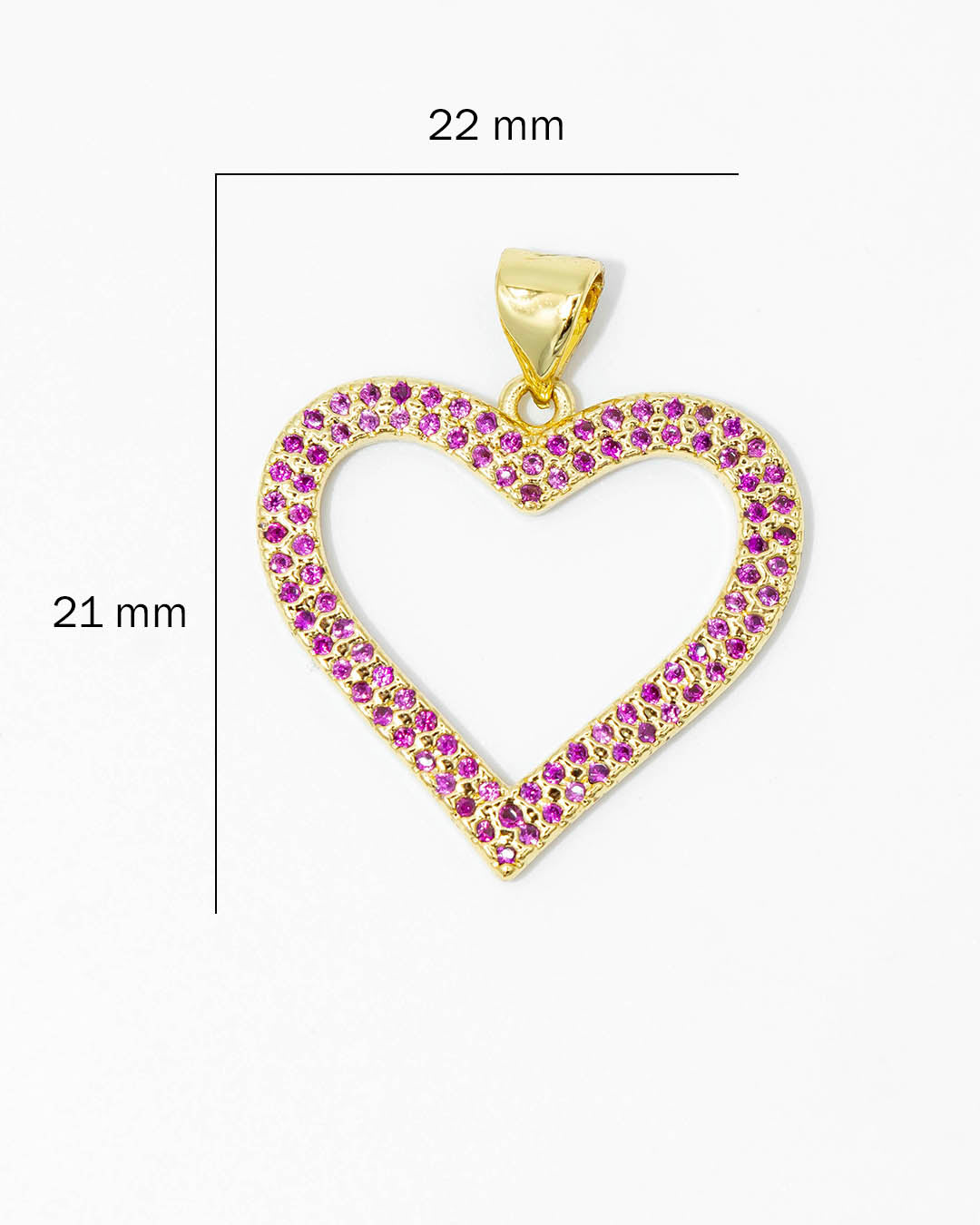 Dije mini corazón silueta