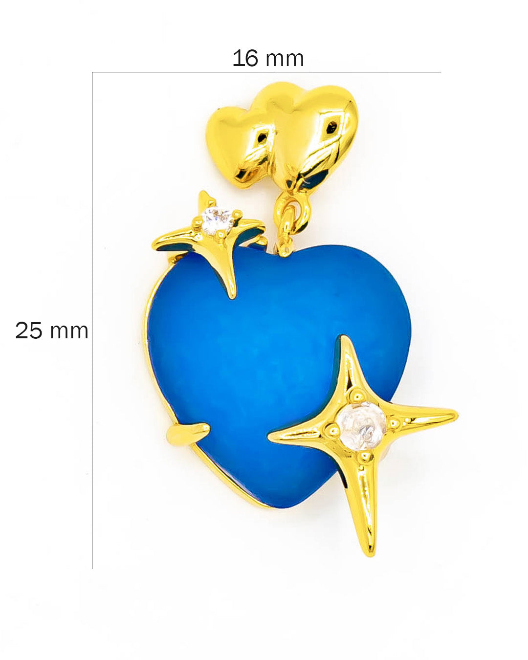 Dije corazón con estrellas