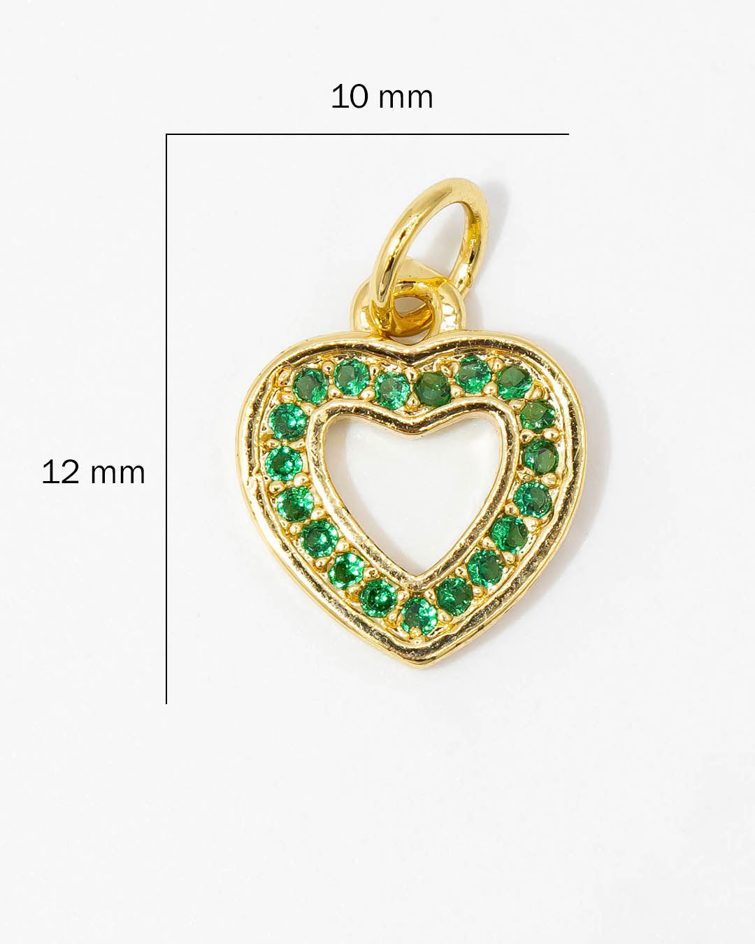 Dije corazón verde