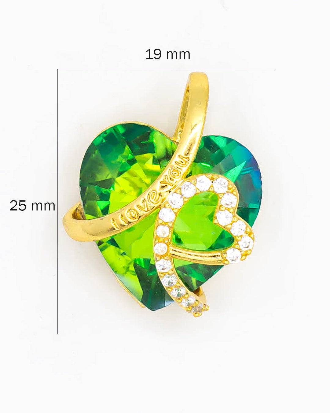 Dije corazón swarovski