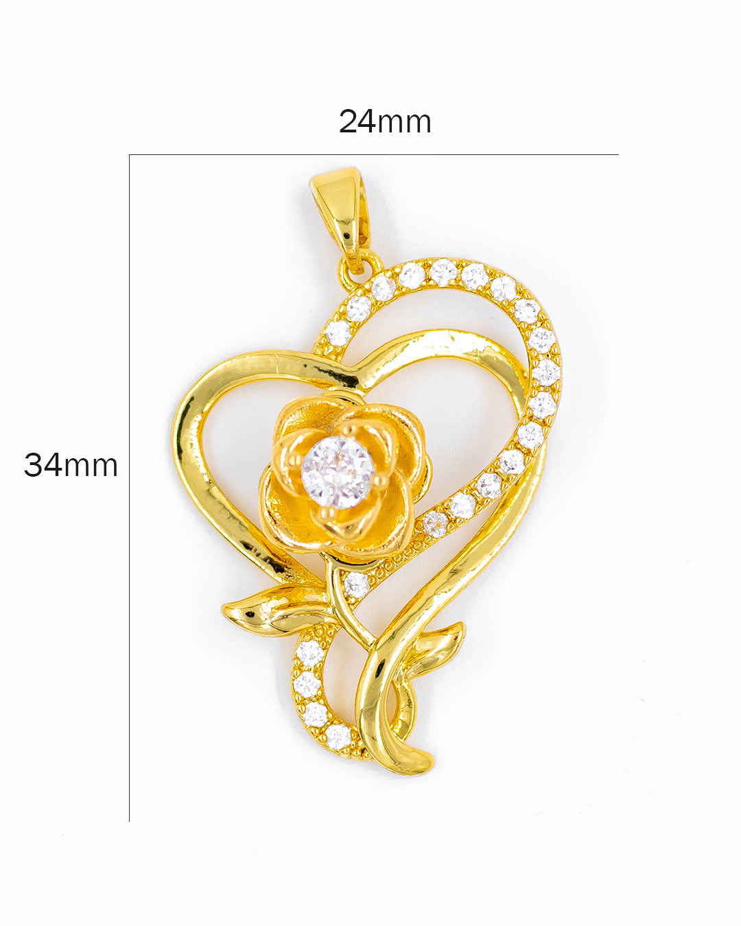 Dije giratorio corazón