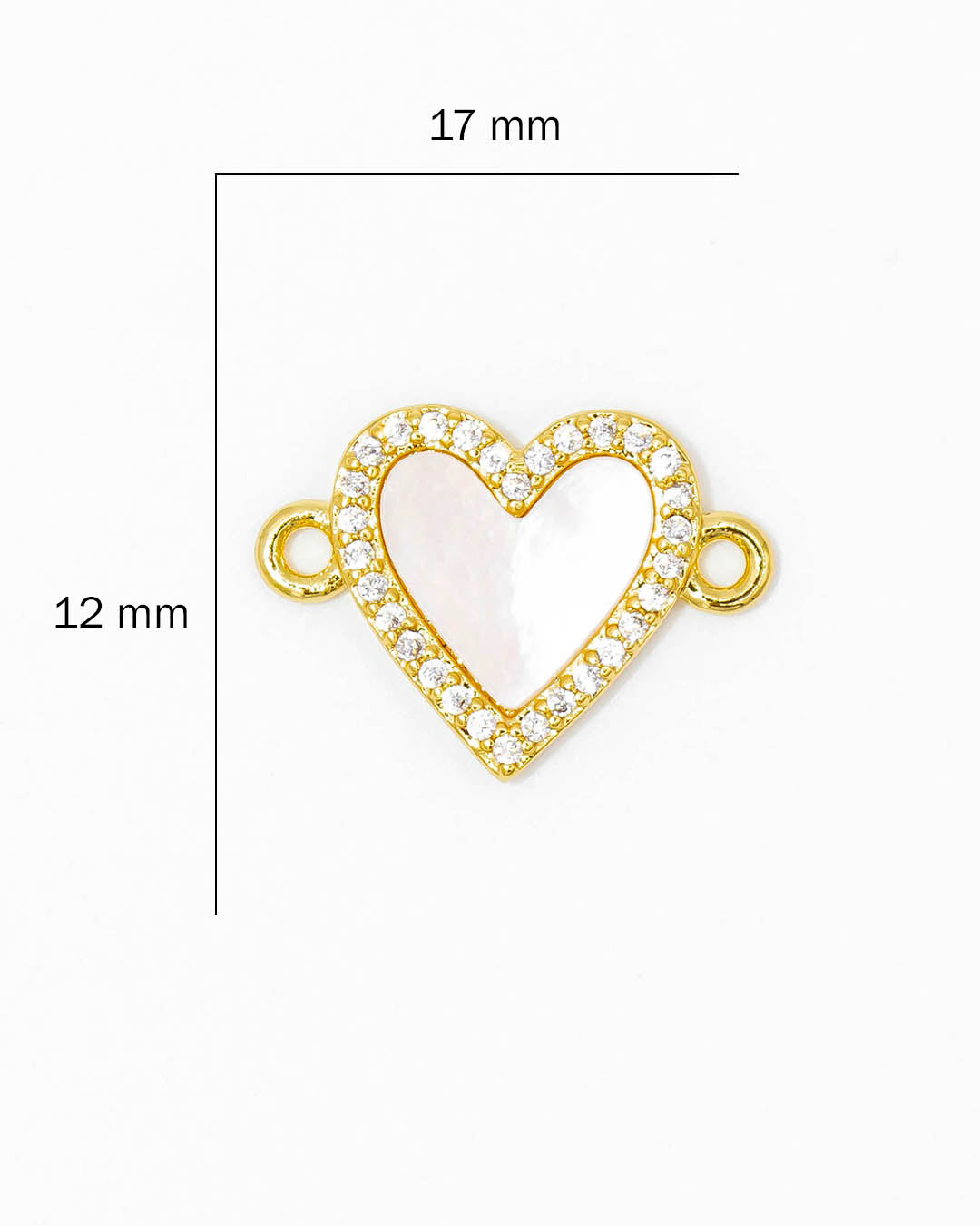 Dije pulsera corazón nácar