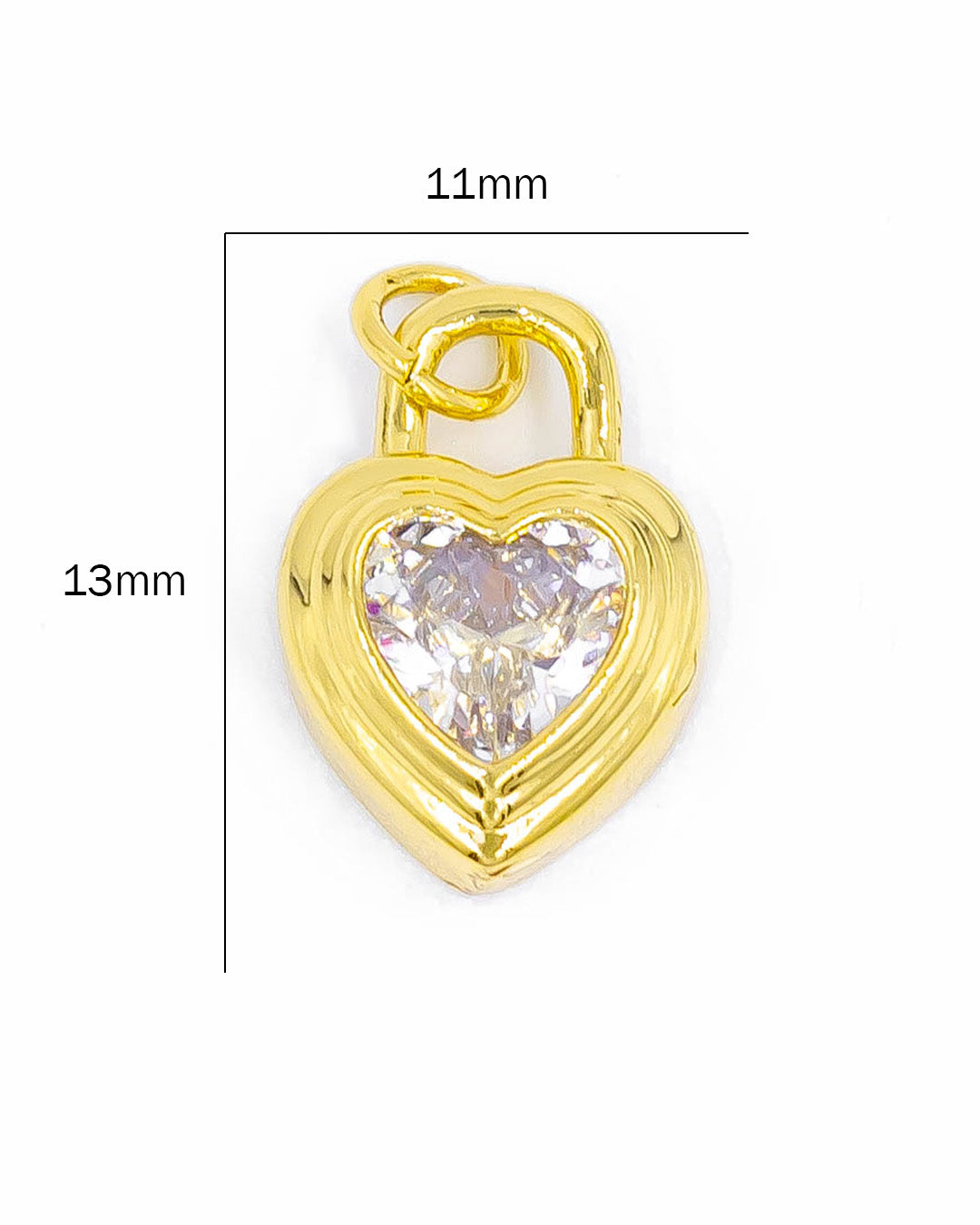 Dije corazón candado