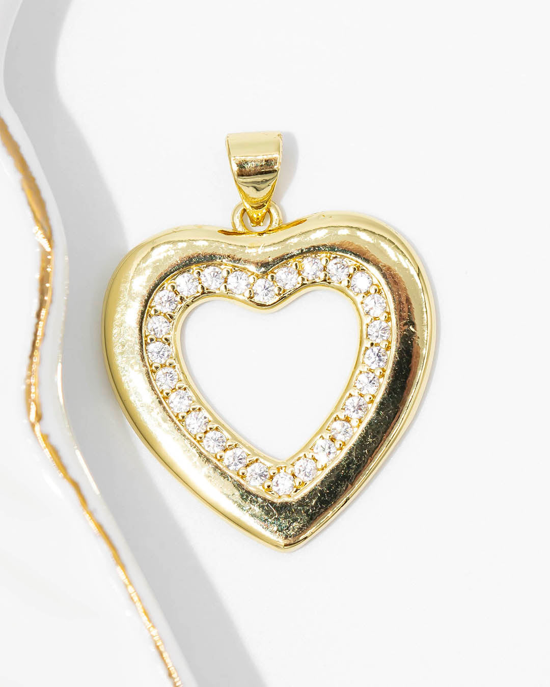 Dije corazón silueta grande