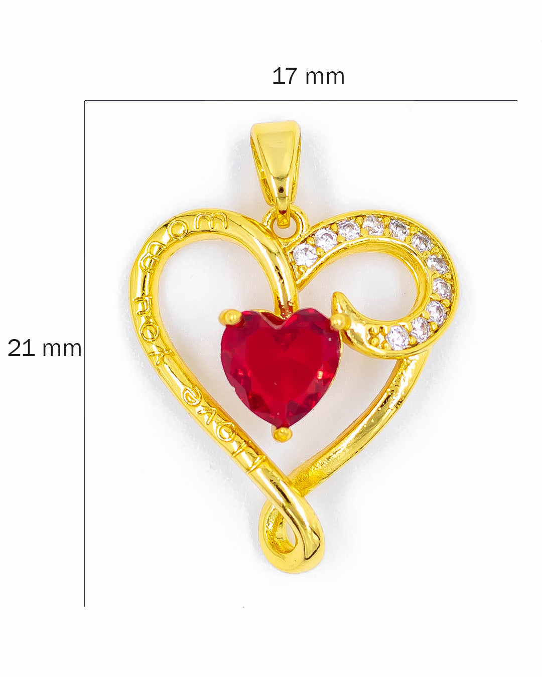 Dije corazón con diseño