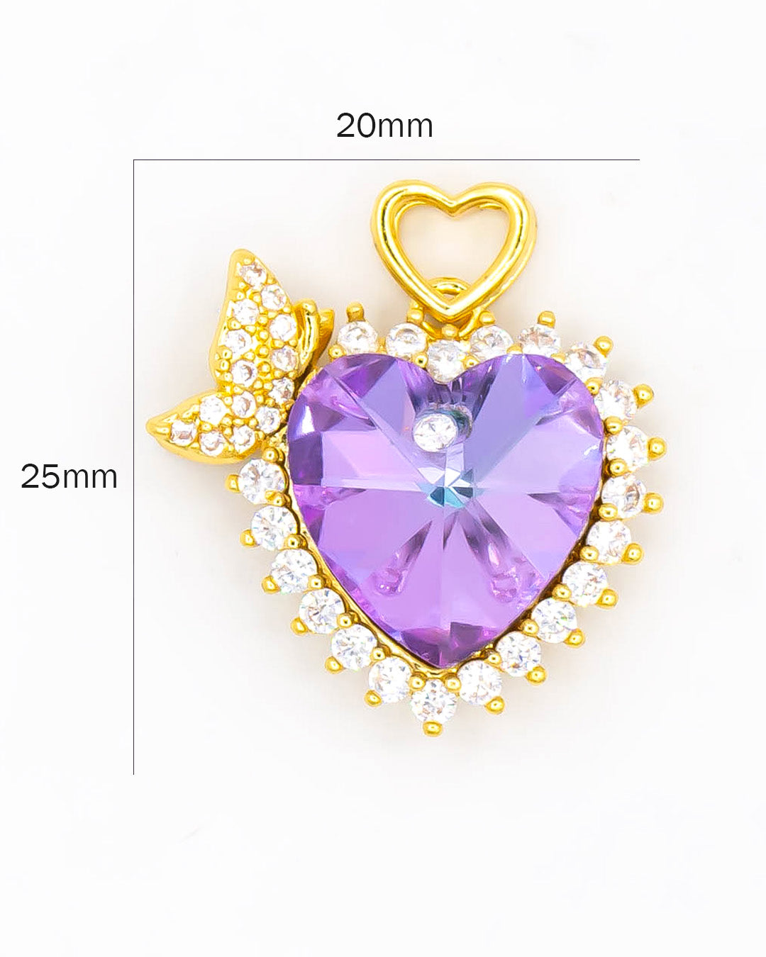 Dije corazón swarovski