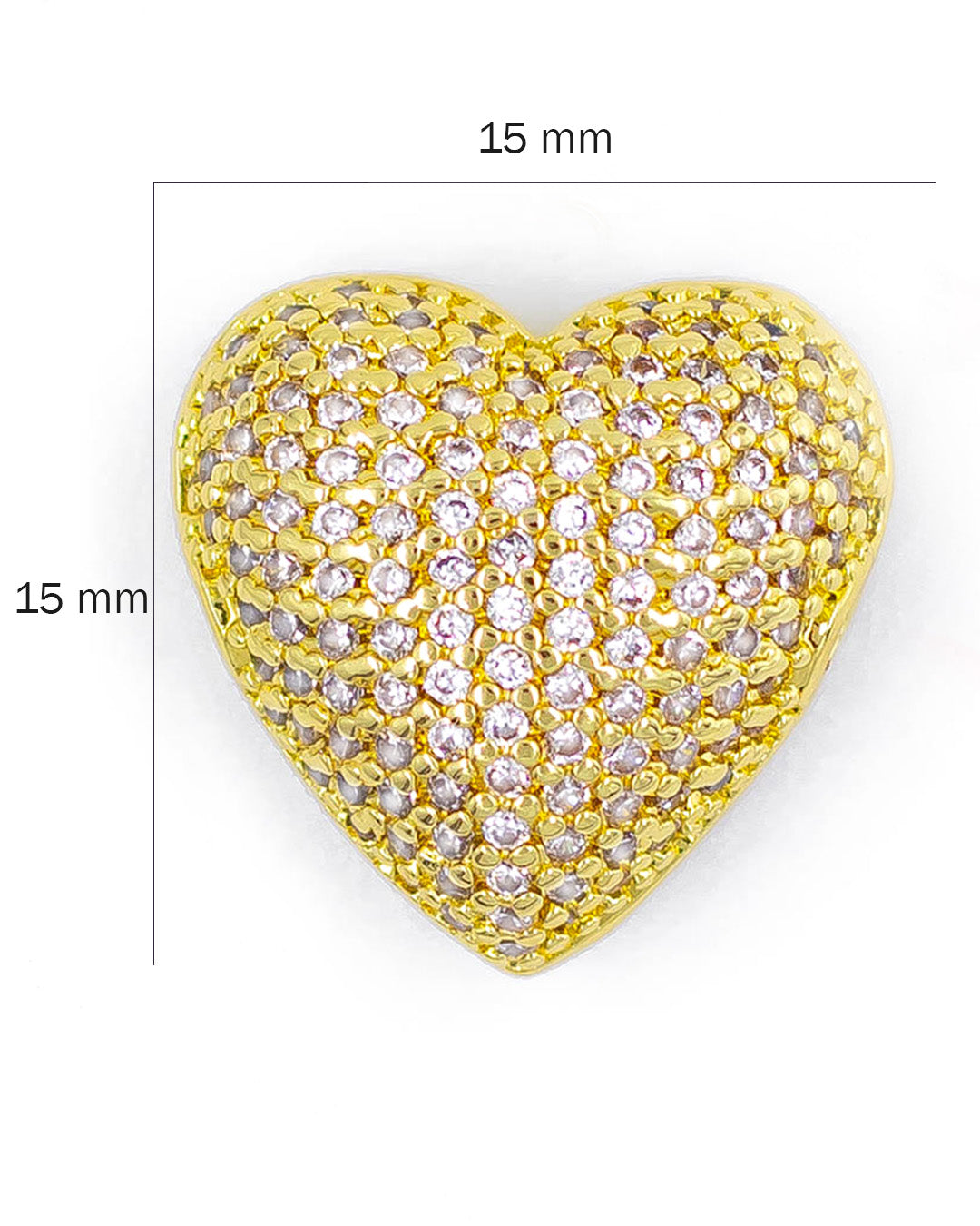 Dije corazón de pasador