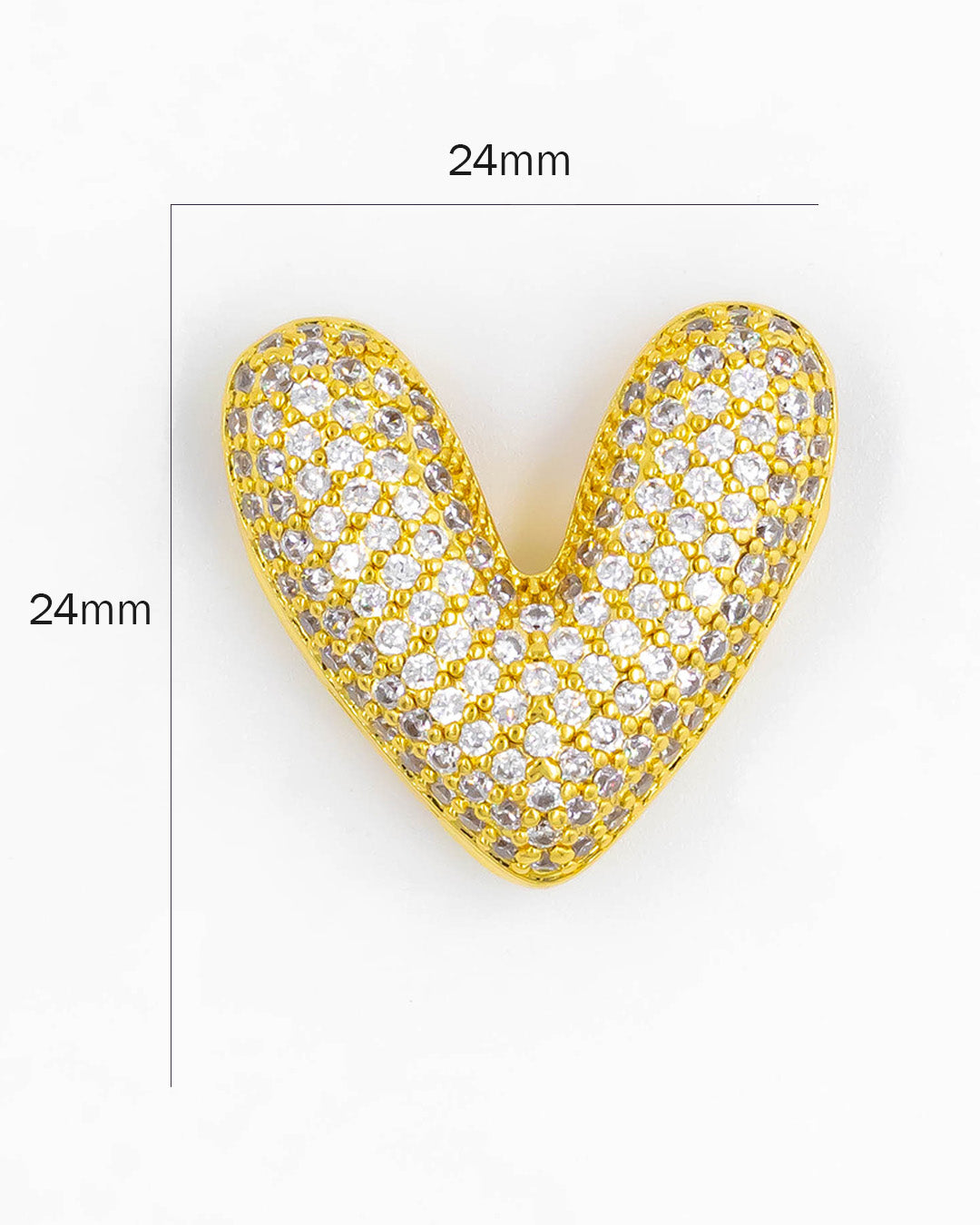 Dije corazón pasador